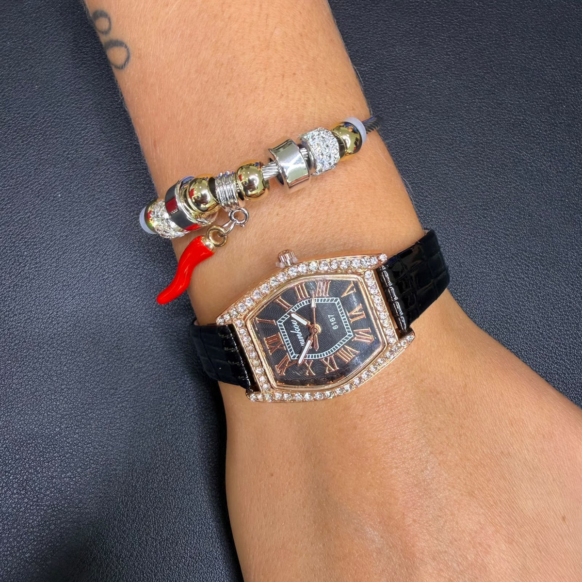 Set Donna Epoque - Acciaio - Rosso