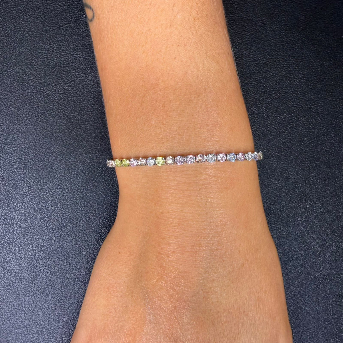 Bracciale Tennis - Acciaio - Silver - 5 varianti colore