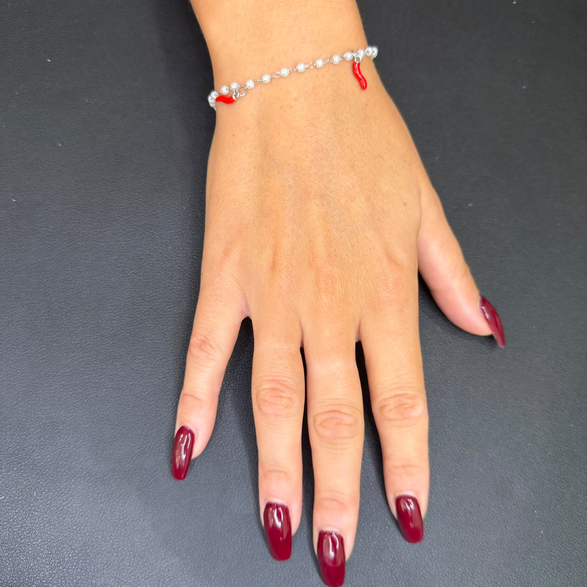 Bracciale Cornetti Perle - Acciaio - Silver/Gold
