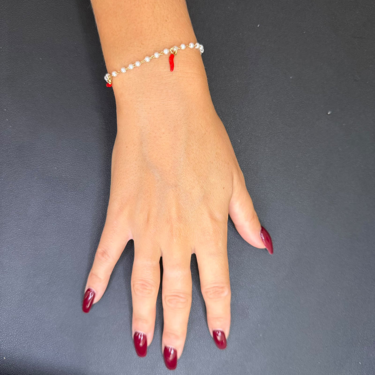 Bracciale Cornetti Perle - Acciaio - Silver/Gold
