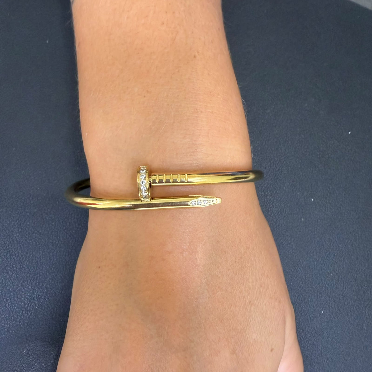 Bracciale Chiodo - Acciaio - Gold/Silver