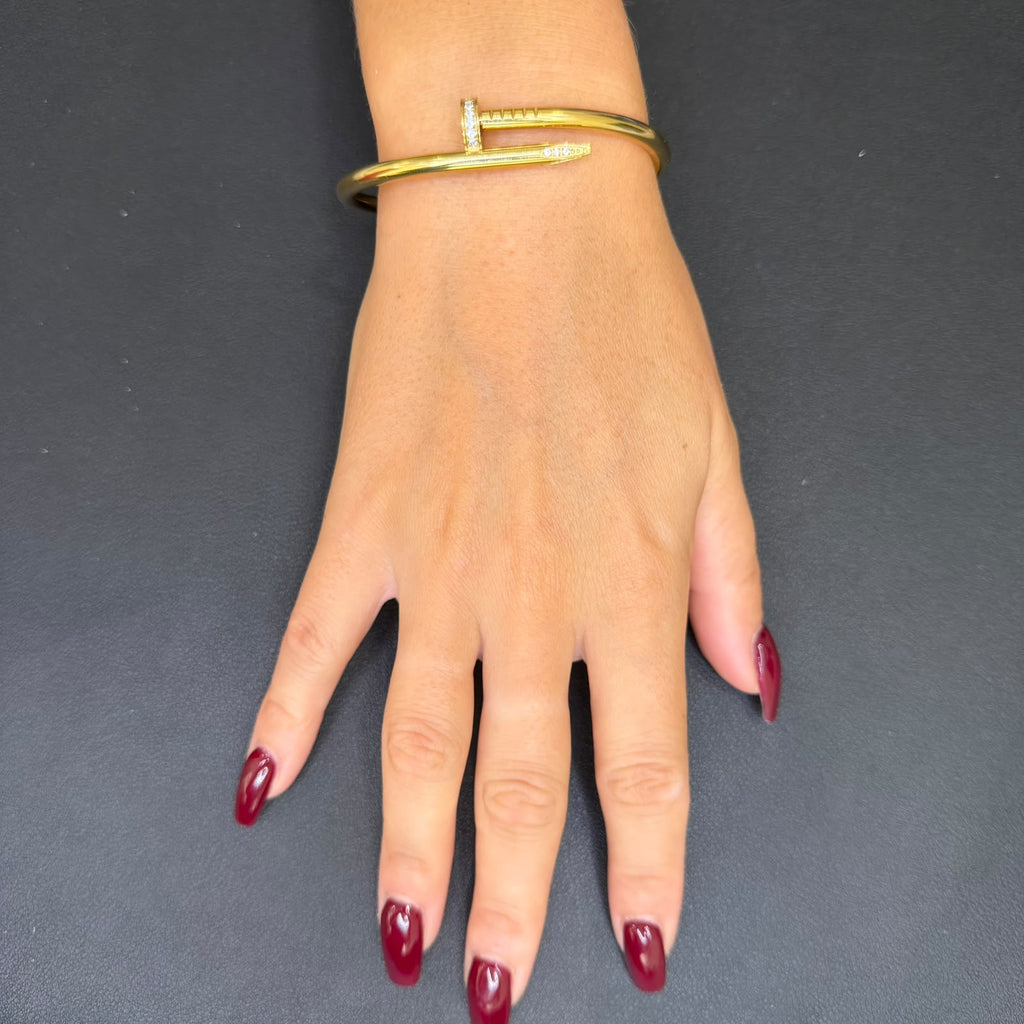 Bracciale Chiodo - Acciaio - Gold/Silver