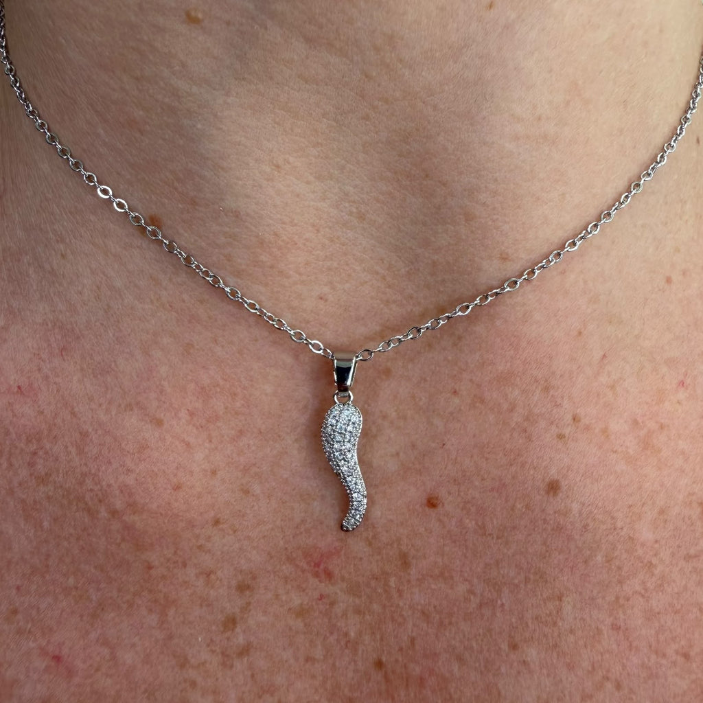 Collana Cornetto - Acciaio - Silver/Gold