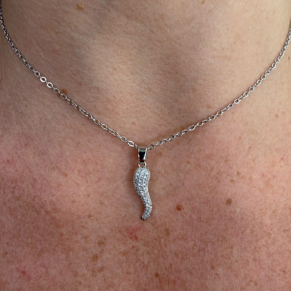 Collana Cornetto - Acciaio - Silver/Gold