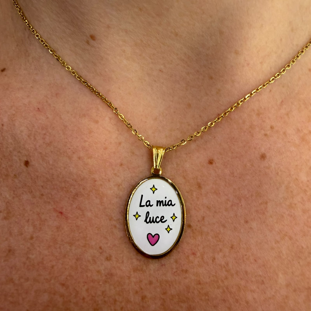 Collana “La mia luce” - Acciaio - Gold
