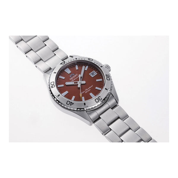 ORIENT – Mako Diver 40 RA-AC0Q09R – Analogico Automatico – Rosso & Bracciale Acciaio – Orologio Uomo