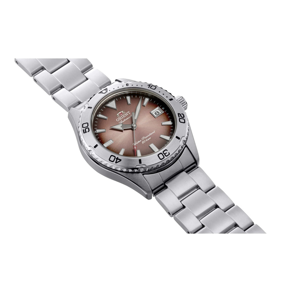 ORIENT – RA‑AC0Q17Y – Automatico – Mako 40mm – Quadrante Rame & Bracciale Acciaio – Orologio Uomo