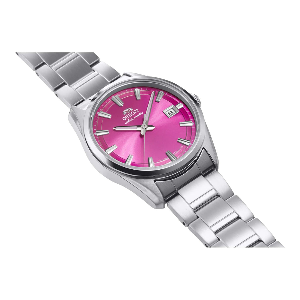 ORIENT – RA‑AC0R07P – Automatico – Quadrante Fucsia Corallo & Bracciale Acciaio – Orologio Uomo