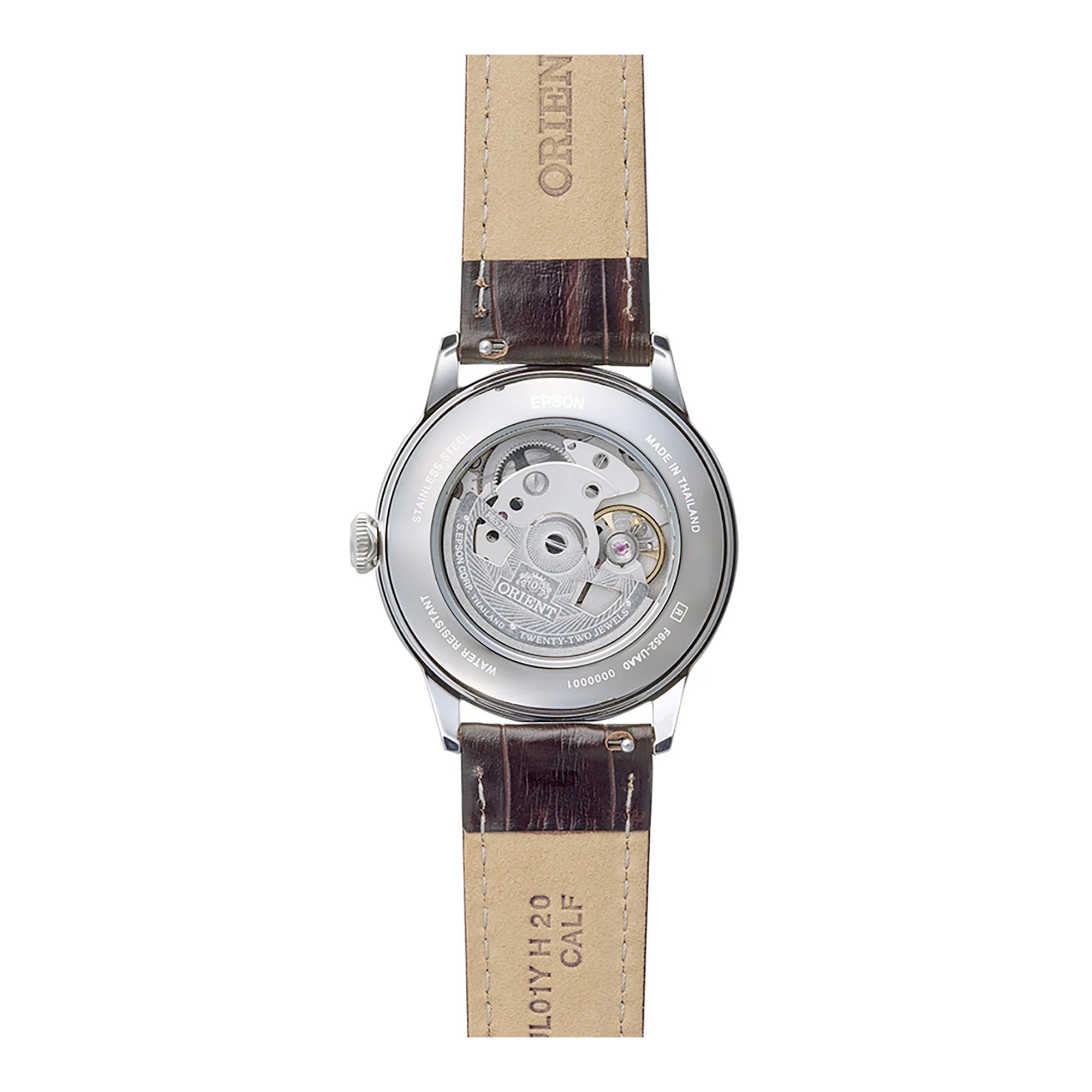RA-ORIENT – RA‑BB0004Y – Automatico – Bambino 38 Roman – Quadrante Marrone Tabacco & Cinturino Pelle – Orologio Uomo