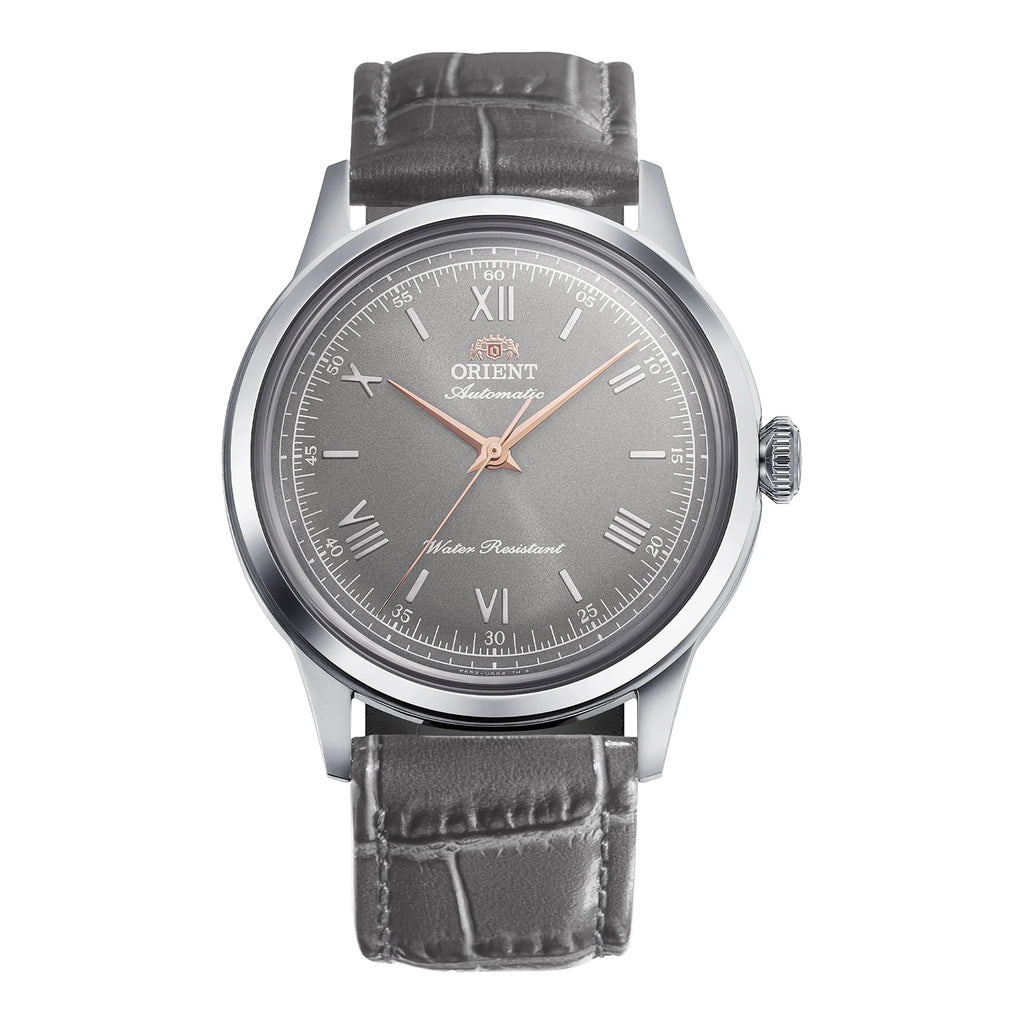 ORIENT – RA‑BB0006N – Automatico – Bambino 38 Roman – Edizione Limitata – Quadrante Grigio Ardesia & Cinturino Pelle – Orologio Uomo