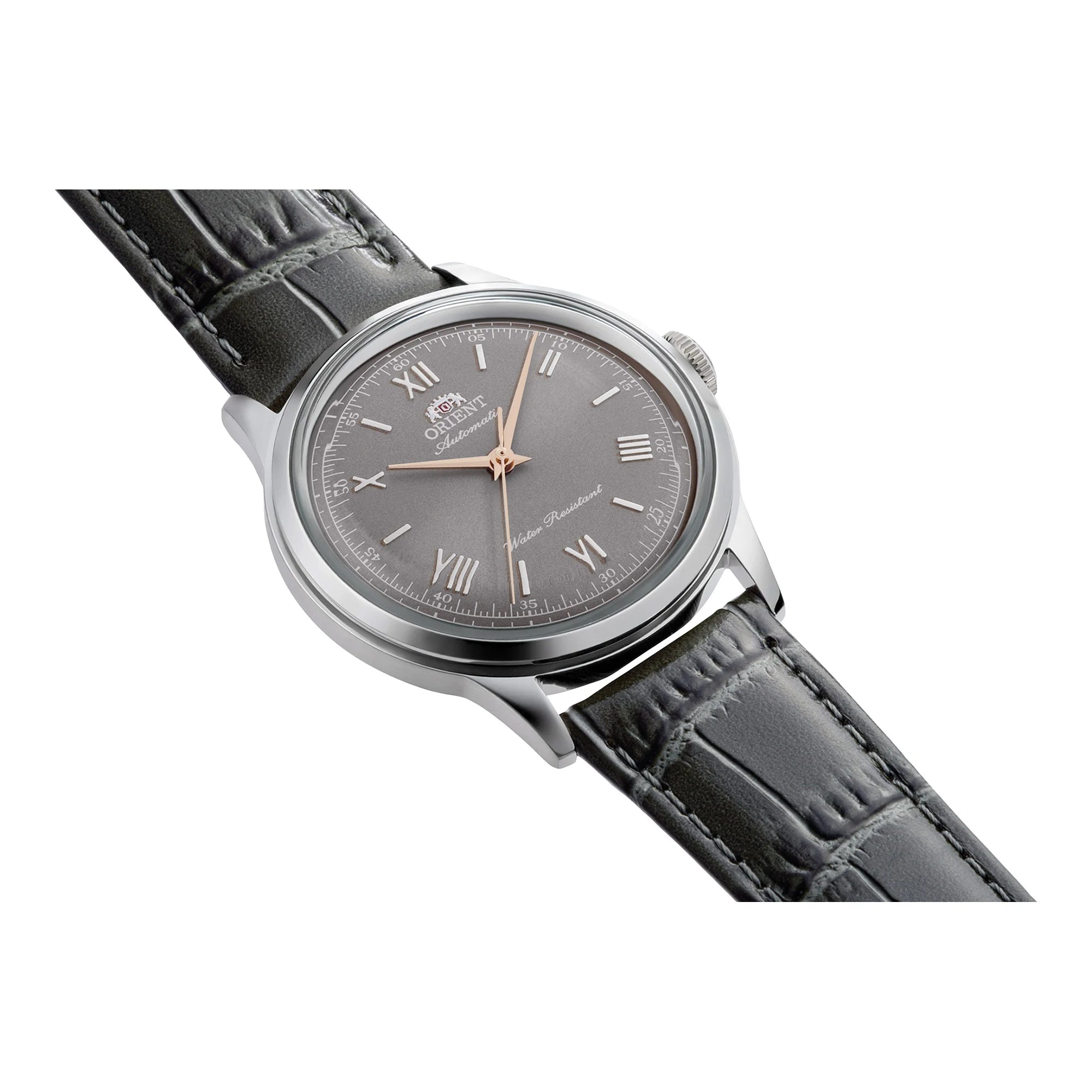 ORIENT – RA‑BB0006N – Automatico – Bambino 38 Roman – Edizione Limitata – Quadrante Grigio Ardesia & Cinturino Pelle – Orologio Uomo