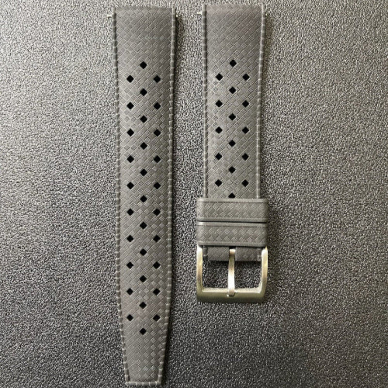 Cinturino Tropic in caucciù con sgancio rapido, disponibile in 9 colori, ansa 20mm, stile vintage e sportivo.