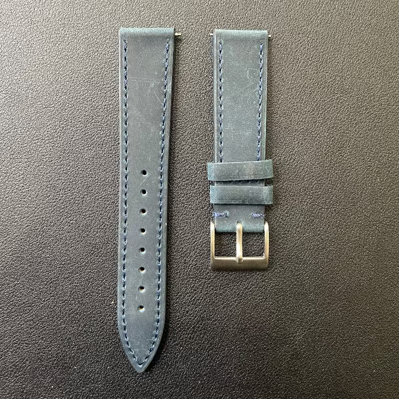 Cinturino in vera pelle vintage con sgancio rapido, disponibile in vari colori e misure ansa.