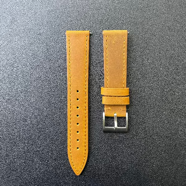 Cinturino in vera pelle vintage con sgancio rapido, disponibile in vari colori e misure ansa.