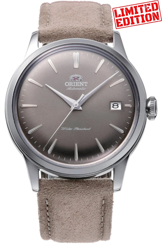 Orologio Orient Bambino 38 Limited Edition RA-AC0M13N con quadrante grigio ferro e cinturino in pelle marrone pallido