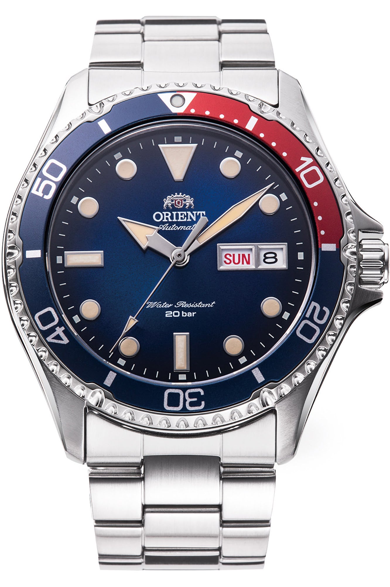 Orologio Orient Kamasu V2 RA-AA0812L edizione limitata con quadrante blu e bracciale in acciaio inox