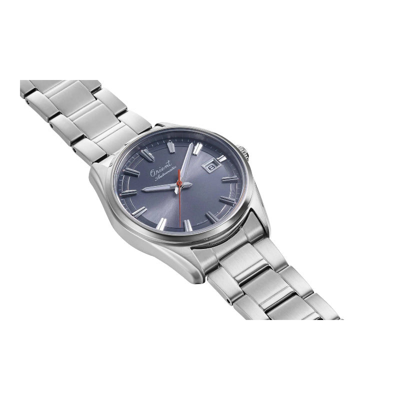 Orologio Orient RA‑AC0R04N automatico da uomo, edizione limitata 75° anniversario, quadrante grigio soleil e vetro zaffiro.