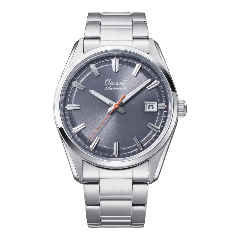 Orologio Orient RA‑AC0R04N automatico da uomo, edizione limitata 75° anniversario, quadrante grigio soleil e vetro zaffiro.